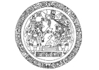 Mayan bild i cirkeln