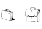 F�rgl�ggningsbilder portfölj och väska