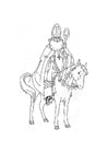F�rgl�ggningsbilder Sankt Nikolas på sin häst