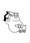 Målarbilder Barbapappas vänner bland djuren