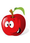 frukt - rött äpple