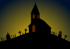 bilder Halloween - kyrka