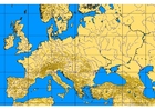 karta över Europas berg och floder