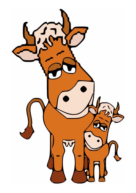 bild mamma ko och kalv