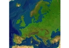 reliefkarta över Europa