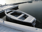 Foton båt på vintern