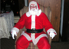 Foton jultomten på släden