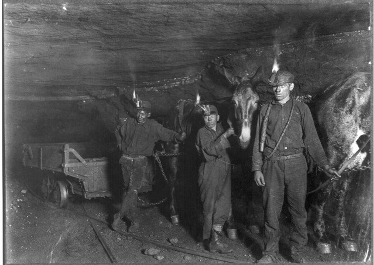 Foto kolgruvearbetare 1908
