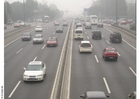 Foton motorväg med smog, Peking