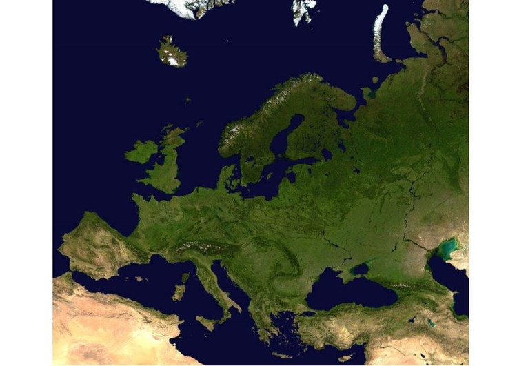 Foto satellitbild av Europa