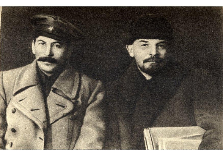Foto Stalin och Lenin