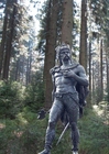 Foton Staty av ambiorix i skogen