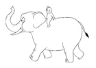 F�rgl�ggningsbilder 07 b. på ridtur med elefant