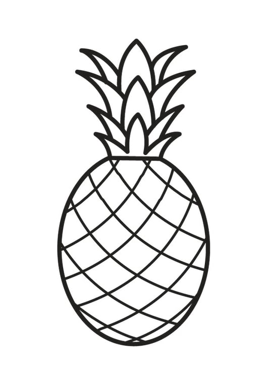 Målarbild ananas