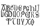 F�rgl�ggningsbilder anglosaxiskt alfabet från 700- och 800-talet