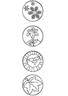 F�rgl�ggningsbilder årstider - symboler