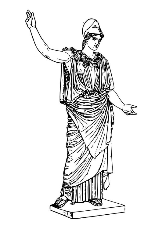 Målarbild Athena