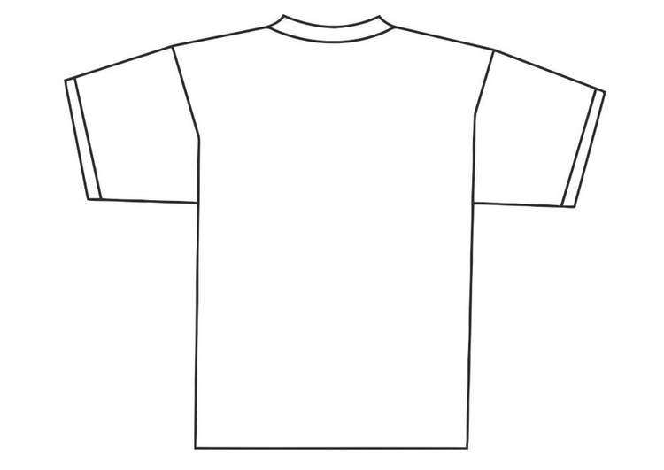 Målarbild baksidan av t-shirt