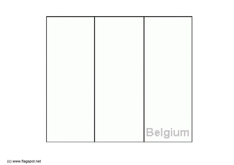 Målarbild Belgisk flagga
