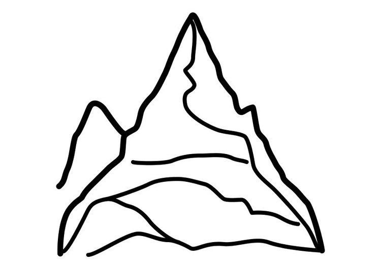 Målarbild berg