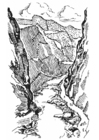 F�rgl�ggningsbilder bergsklyfta - canyon