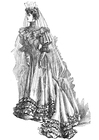 F�rgl�ggningsbilder brudklänning 1906