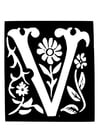 dekorativa bokstäver - V