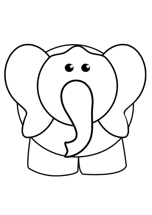 Målarbild elefant