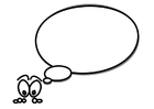 F�rgl�ggningsbilder figur med pratbubbla