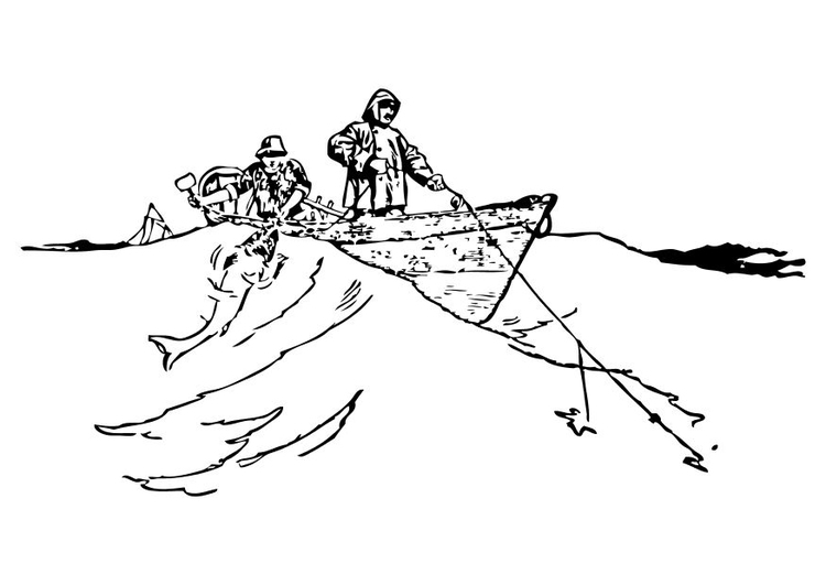Målarbild fiskare