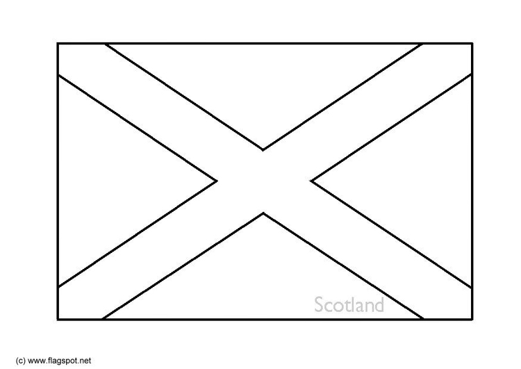 Målarbild Flagga frÃ¥n Skottland