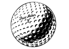 F�rgl�ggningsbilder golfboll