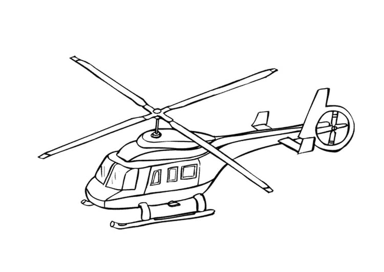 Målarbild helikopter