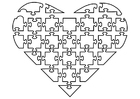 F�rgl�ggningsbilder hjärta som puzzel