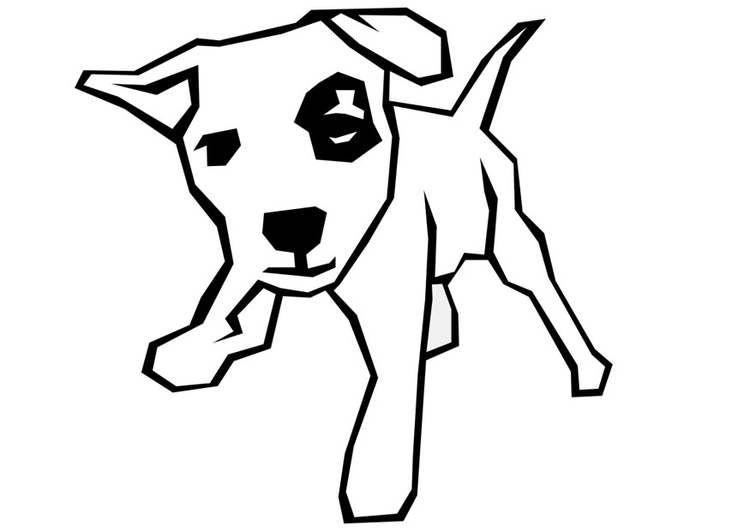 Målarbild hund