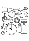 F�rgl�ggningsbilder ikoner - cykel