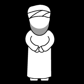 Målarbild imam - muslim