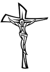 F�rgl�ggningsbilder Jesus på korset