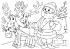 F�rgl�ggningsbilder jultomte med renar