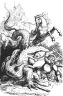 F�rgl�ggningsbilder kamp med draken