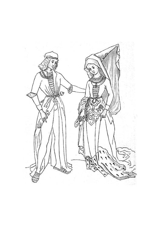 Målarbild Maria frÃ¥n Burgundy och Maximilian