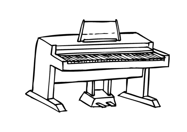 Målarbild piano