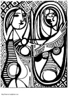 F�rgl�ggningsbilder Picasso - Flickan framför spegeln