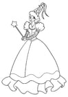 F�rgl�ggningsbilder prinsessa med trollstav