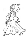 F�rgl�ggningsbilder Prinsessa som dansar flamenco