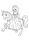 F�rgl�ggningsbilder prinsessa till häst