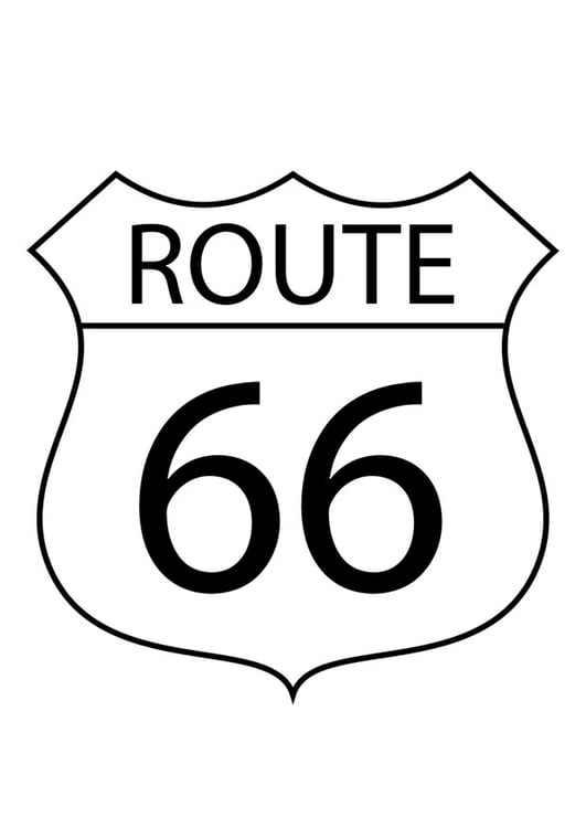 Målarbild route 66