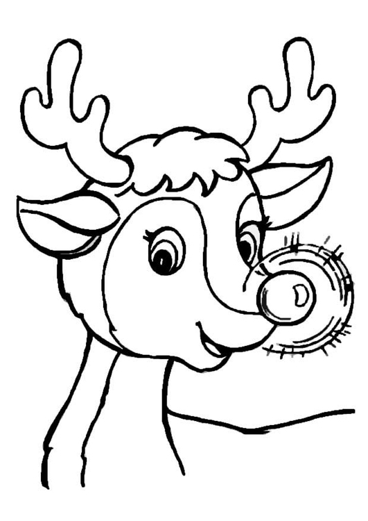 Målarbild Rudolf med rÃ¶da mulen