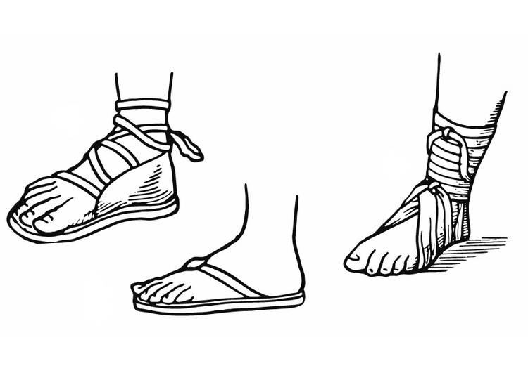 Målarbild sandaler