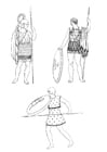 F�rgl�ggningsbilder soldater i antikens Grekland